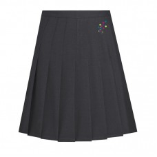 Rastrick Pleated Skirt Black with logo