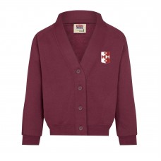 St Chads Cardigan Maroon