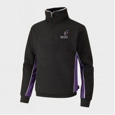 KS3 - ¼ zip jacket with logo black/purple