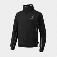 KS4 - ¼ zip jacket with logo black